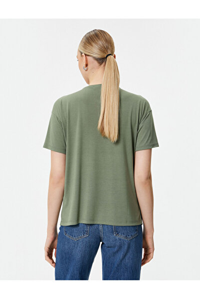 Koton Μπλουζάκι με κοντό μανίκι με στάμπα με διπλή όψη