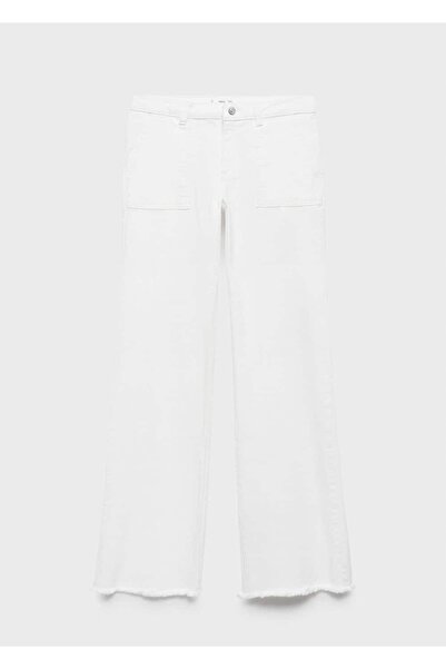 Mango Teen Blugi culotte cu talie normală