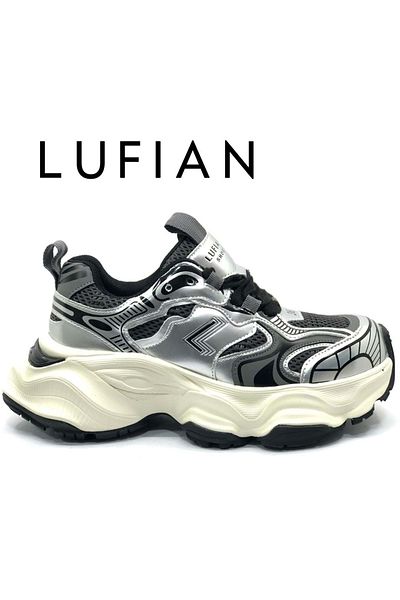 Lufian 122230017   Arıana Unisex Δερμάτινο Sneaker - ΓΚΡΙ Αθλητικά Παπούτσια
