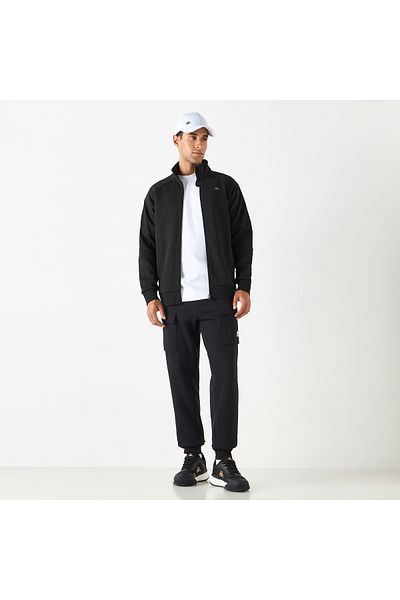Kappa Logo Applique Jacket With Zip Closure And Long Sleeves