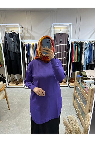 Nuss Oval Kesim Tunik 1200 Lila