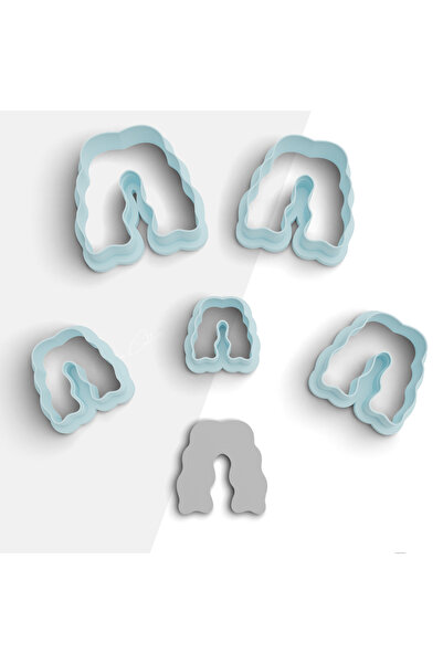 brocutters قالب قطع بوليمر كلاي على شكل قوس مموج، قالب حلق، قاطع طين، 5 مقاسا...