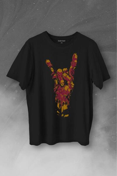 Kendim Seçtim Zdravo! Rock Hand Rockstar Urban Štampano majica unisex T-shirt