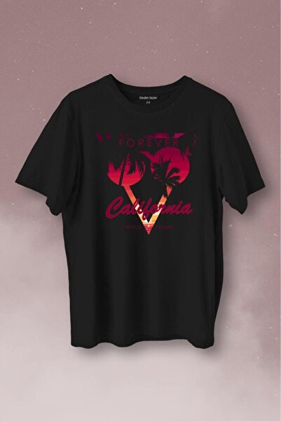 Kendim Seçtim California Forever Summer Minimal Good Vibe Štampano T-shirt Un...
