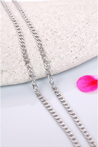 Sacce Scarves&Accessories Men's Steel Necklace Silver Color 45 Cm