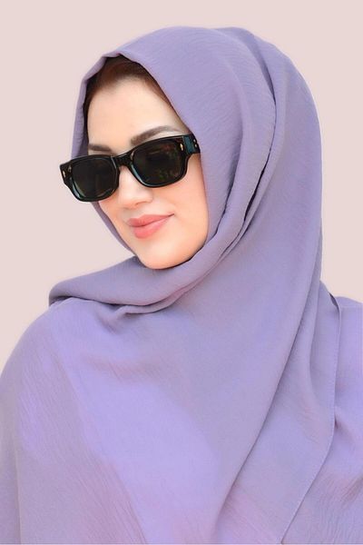 Sacce Scarves&Accessories Lilac Crinkle Shawl - Non-Ironing Fabric