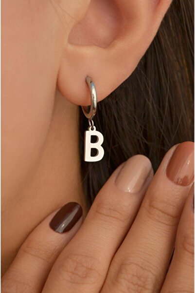 Sacce Scarves&Accessories Letter B Steel Earring Single