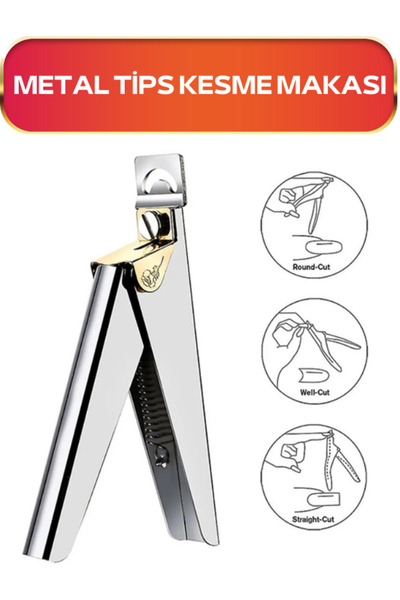 Güzellik Deposu Metal Tips Kesme Makası Metal Tips Makası Takma Tırnak Makası...