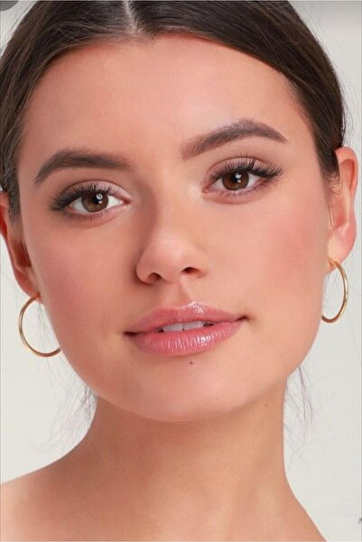 Sacce Scarves&Accessories 36 mm Gold Düz İnce Halka Küpe