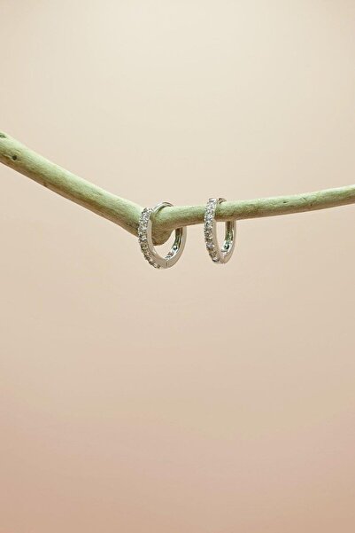 Sacce Scarves&Accessories Taşlı Küçük Halka Küpe