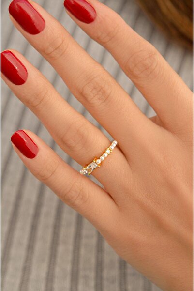 Sacce Scarves&Accessories İncili Eklem Yüzüğü Ince Yüzük