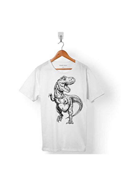 Kendim Seçtim Dinosaur Dinosaur Silueta Dizajn Muška Majica