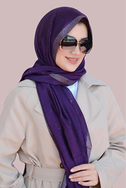 Sacce Scarves&Accessories شال من الحرير الطبيعي باللون الأرجواني