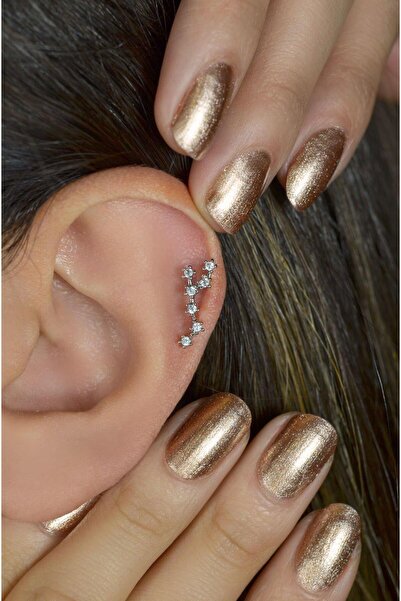 Sacce Scarves&Accessories Başak Burcu Küpe Takımyıldızı Yıldızlı Piercing Hel...