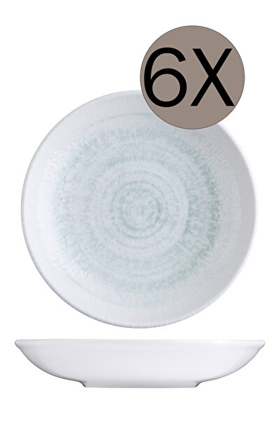 İD FİNE ID FINE Glacier Valle Çukur Tabak 20 cm 550 cc 6'lı Takım 20173-121120