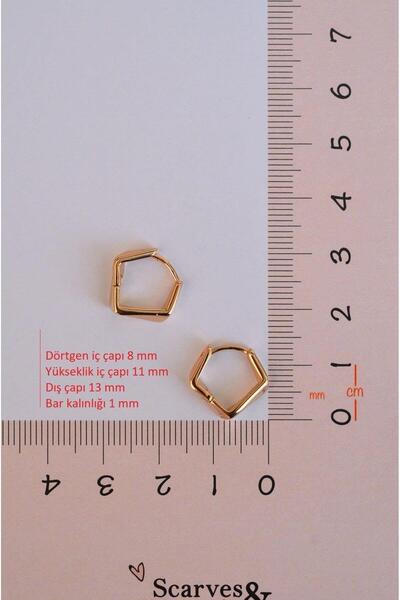 Sacce Scarves&Accessories Mini Asimetrik Dörtgen Küpe