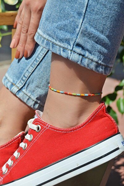 Sacce Scarves&Accessories Kum Boncuklu Ipli Renkli Halhal