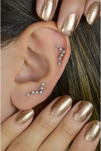 Sacce Scarves&Accessories Balık Burcu Küpe Takımyıldızı Yıldızlı Piercing Hel...