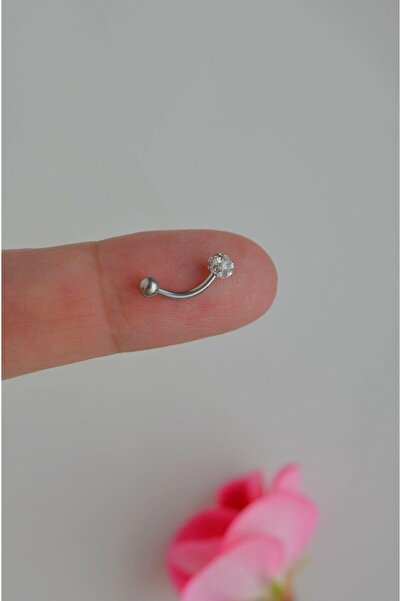 Sacce Scarves&Accessories Çelik Taşlı Toplu Piercing 8 mm Rook Conch Helix Lob Kıkırdak