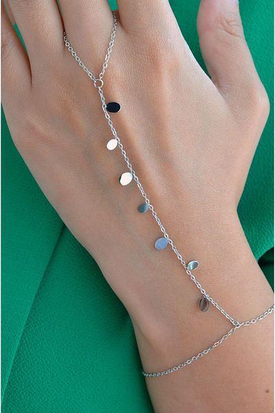 Sacce Scarves&Accessories Swinging Scaled Steel Basilisk Silver Color