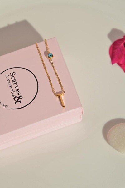 Sacce Scarves&Accessories Gold Çelik Harf Kolye T