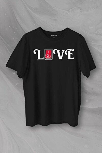 ZOKAWEAR Love Live Typography Outline Printed T-Shirt Unisex T-shirt