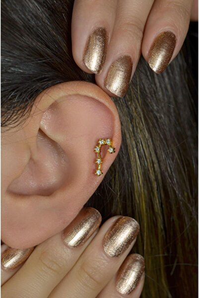 Sacce Scarves&Accessories Yengeç Burcu Küpe Takımyıldızı Piercing Gold Cancer