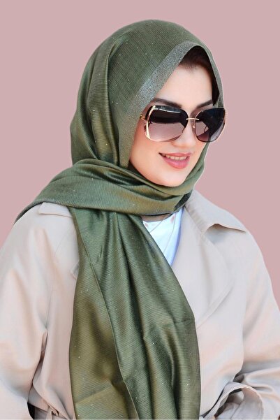 Sacce Scarves&Accessories Хакі Зелений Натуральний Шовковий Шаль