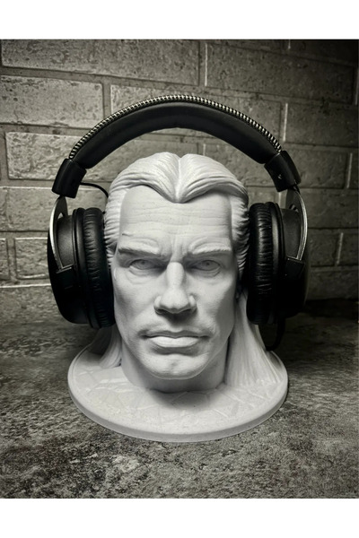 MUAMMO Geralt of Rivia - The Witcher Wild Hunt Kulaklık Tutacağı Kulaklık Standı 20 cm Figür Büst