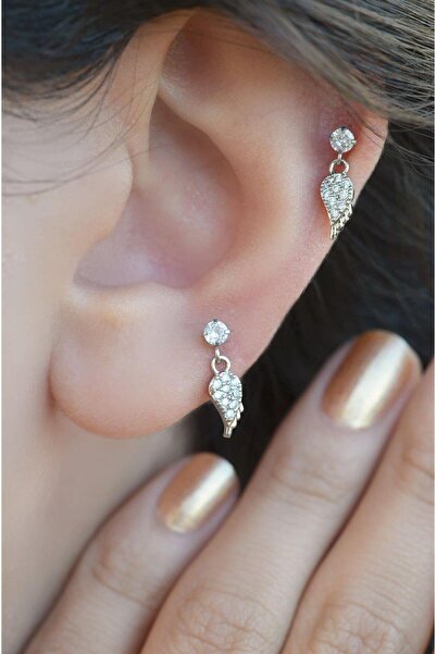 Sacce Scarves&Accessories Melek Kanadı Sallantılı Piercing Helix Kıkırdak Güm...