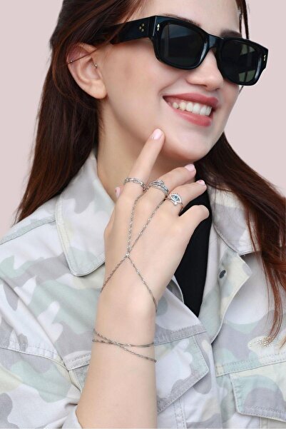 Sacce Scarves&Accessories Gümüş Renkli Çelik Zincir Şahmeran