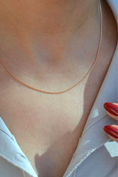 Sacce Scarves&Accessories Rose Gold Renkli Rodyum Zincir Uç İçin Kolye Zincir...