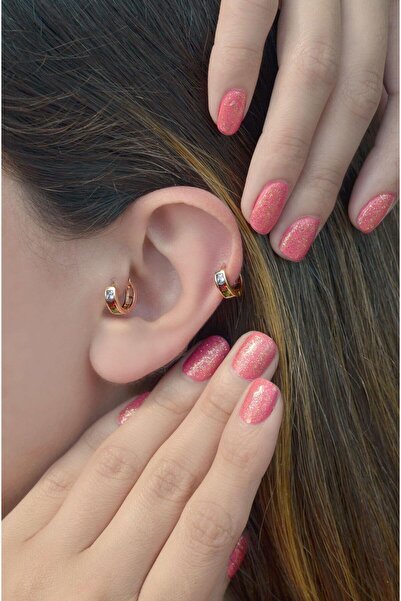 Sacce Scarves&Accessories Renkli Halka Piercing Tragus Helix Kıkırdak Küpesi
