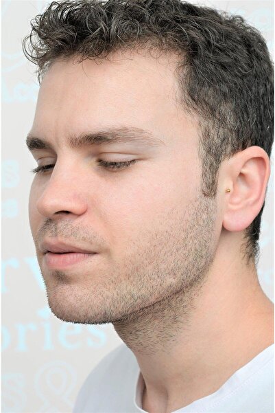 Sacce Scarves&Accessories ذكر ثقب الصلب الزنمة الحلزونية الغضروف 6 ملم الذهب