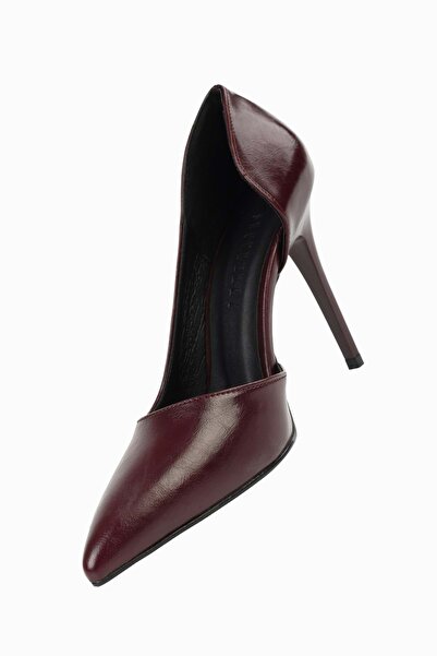 Shoeberry Dámské lesklé jehlové jehly Massy Burgundy