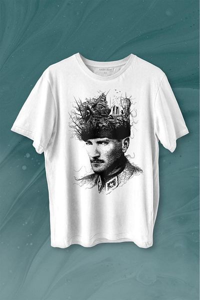 Kendim Seçtim Ataturk Çanakkale Silhouette Τυπογραφία Mustafa Kemal Republic Τυπωμένο μπλουζάκι Unisex T-shirt