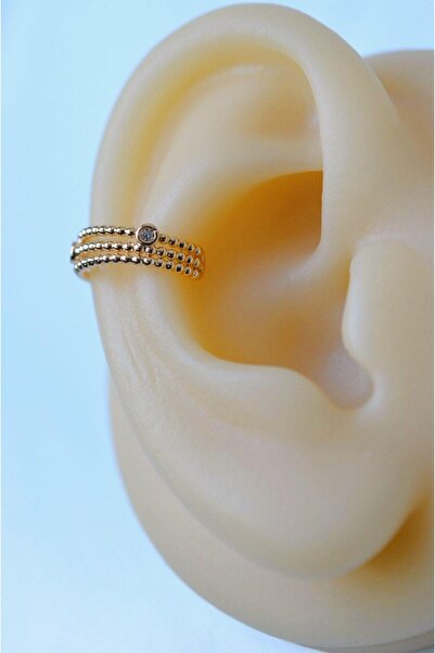 Sacce Scarves&Accessories Sıkıştırmalı Kıkırdak Küpesi Mini Taşlı Earcuff