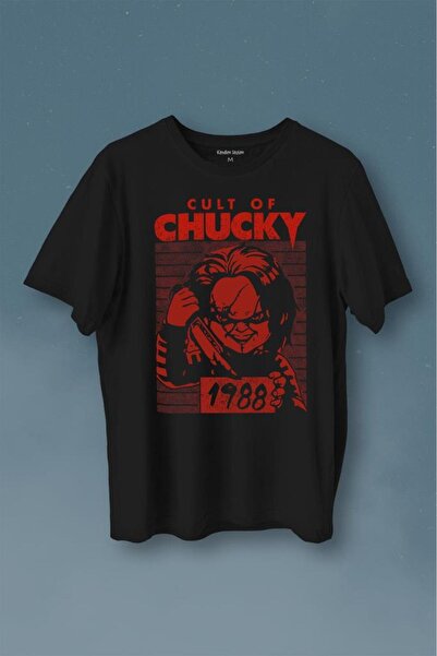 Kendim Seçtim Cult Of Chucky 1988 Korku Film Çaki Baskılı Tişört Unisex T-shirt