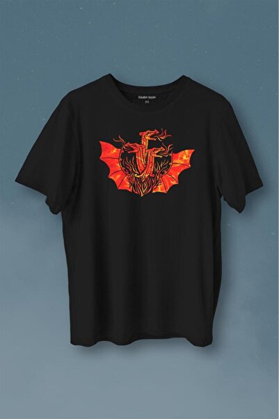 Kendim Seçtim Kuća zmajeva Targaryen Aegon Dragon Flame Štampano majica unise...