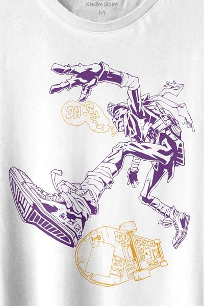Kendim Seçtim Μπλουζάκι με στάμπα Ninja Turtle Skateboard Tmnt Skate Street Μπλουζάκι Unisex