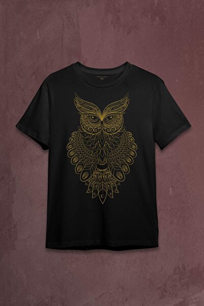Kendim Seçtim Owl Owl Silhouette.καλλιγραφία Σχέδιο εμπριμέ μπλουζάκι Unisex ...