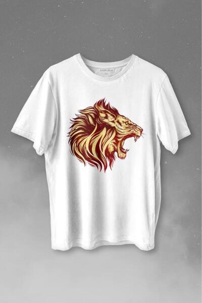 Kendim Seçtim Unisex majica Lion Lion Head Champion Galata Štampano