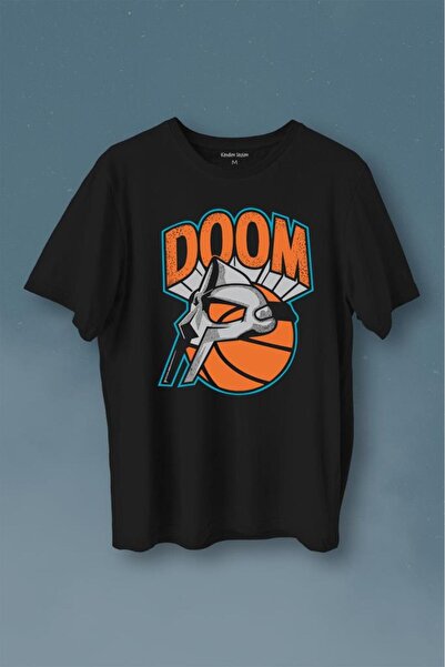 Kendim Seçtim Crna T-shirt Mf Doom Košarka Hip Hop Rap Maska Štampano Majica ...