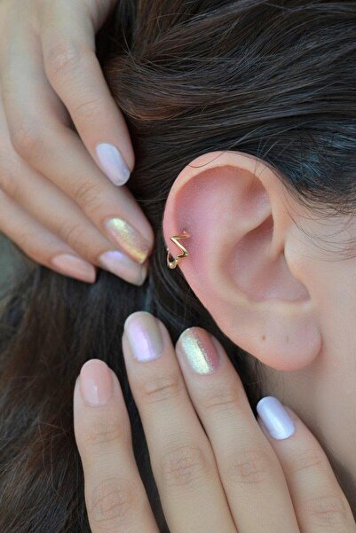 Sacce Scarves&Accessories Kalp Atışı Model Halka Piercing Tragus Helix Kıkırdak Küpesi Sağ Kulak