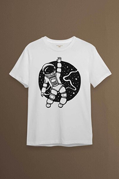 Kendim Seçtim Astronaut maše u svemiru Kosmos Štampano majica unisex T-shirt