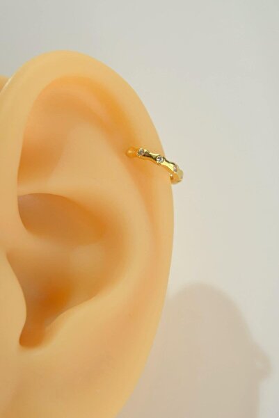 Sacce Scarves&Accessories Gold İnce Mini Halka Tragus Piercing Helix Kıkırdak Lob Daith Forward Helix