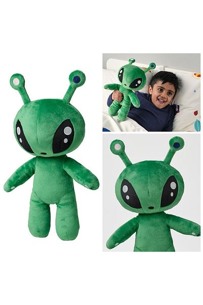 IKEA Green Alien Soft Plush Toy - Sfeyx 34 Cm, Alien Design