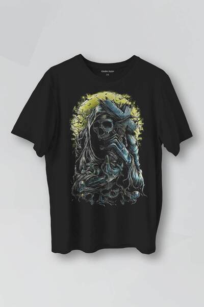 Kendim Seçtim Μπλουζάκι με στάμπα Oldschool Skull Unisex Gothic Devil