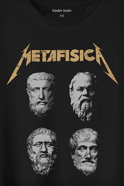 Kendim Seçtim Μπλουζάκι Unisex Μπλουζάκι με στάμπα Metafisica Metallica Μεταφυσική Φιλοσοφία