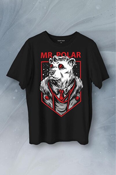 Kendim Seçtim Mr Flis Polarni medved životinja Štampano majica unisex T-shirt